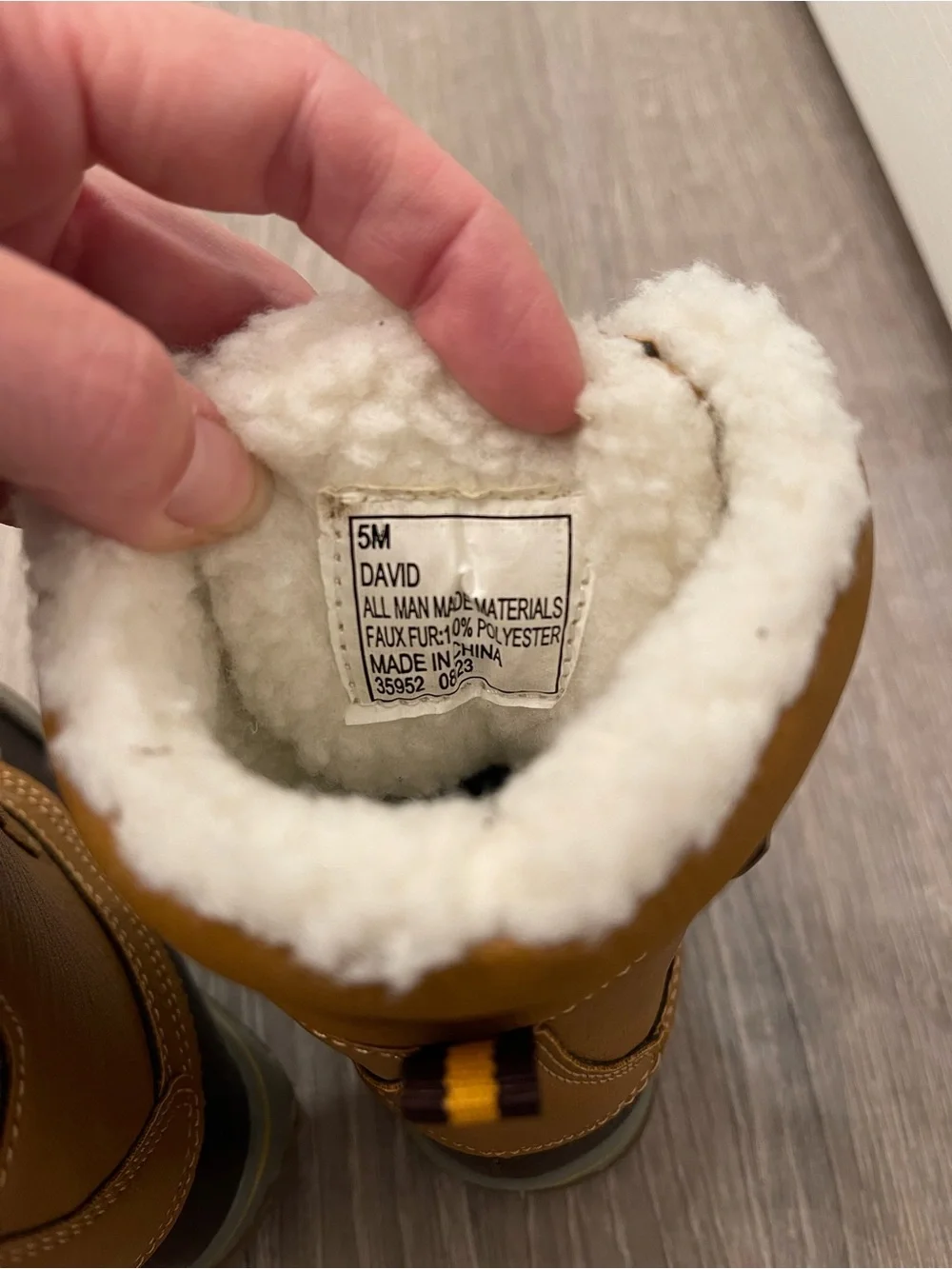 Khombu Brown and Tan Kids Winter boots size 5